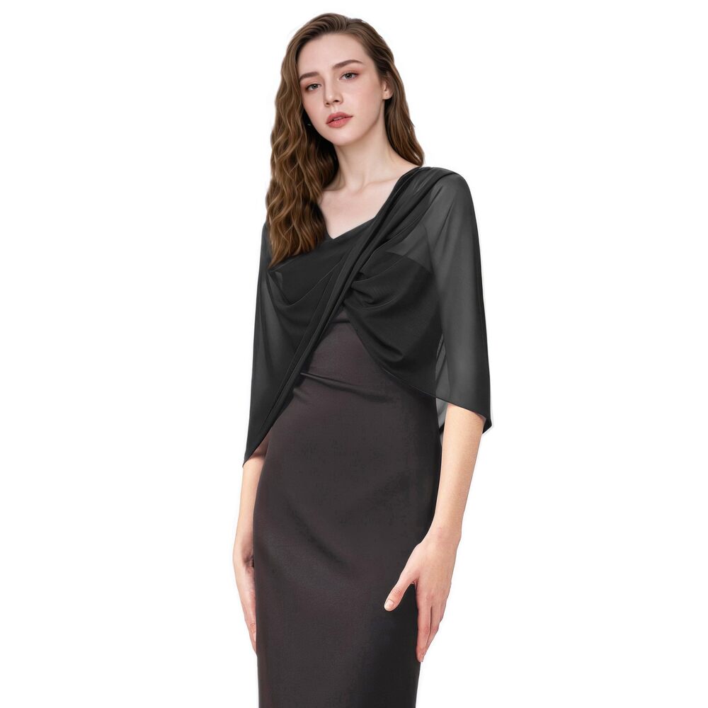 7693 Shawl Wraps For Women - Sheer Chiffon Shawl Elegant Soft Wraps